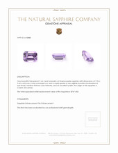 1.66 Ct. Purple Sapphire from Ceylon (Sri Lanka) Appraisal