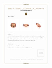 1.34 Ct. Orangish Brown Sapphire from East Africa Appraisal