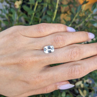 3.29 Ct. White Sapphire from Ceylon (Sri Lanka) Life Style