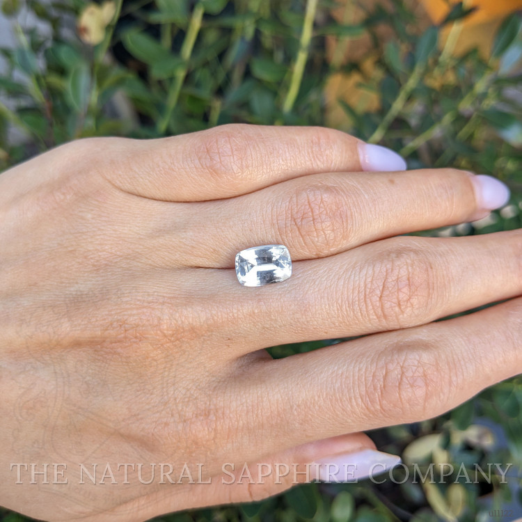 3.29 Ct. White Sapphire from Ceylon (Sri Lanka)