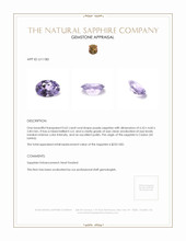 0.62 Ct. Purple Sapphire from Ceylon (Sri Lanka) Appraisal