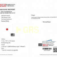 2.04 Ct. Ruby from Mozambique Scan Report