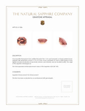 2.35 Ct. Pinkish Brown Sapphire from Madagascar Appraisal