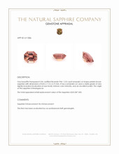 2.35 Ct. Pinkish Brown Sapphire from Madagascar Appraisal