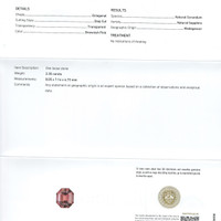 2.35 Ct. Pinkish Brown Sapphire from Madagascar Scan Report