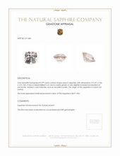 0.99 Ct. Peach Sapphire from Ceylon (Sri Lanka) Appraisal