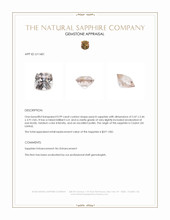 0.99 Ct. Peach Sapphire from Ceylon (Sri Lanka) Appraisal