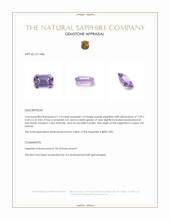 1.14 Ct. Purple Sapphire from Ceylon (Sri Lanka) Appraisal