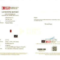 2.77 Ct. Ruby from Madagascar Scan Report