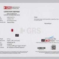 2.77 Ct. Ruby from Madagascar Scan Report