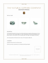 0.58 Ct. Bluish Green Sapphire from Montana Appraisal