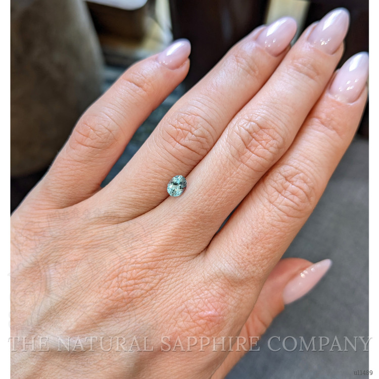 0.58 Ct. Bluish Green Sapphire from Montana
