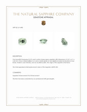 0.59 Ct. Green Sapphire from Montana Appraisal