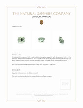0.59 Ct. Green Sapphire from Montana Appraisal