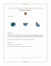 0.88 Ct. Greenish Blue Sapphire from Montana Appraisal