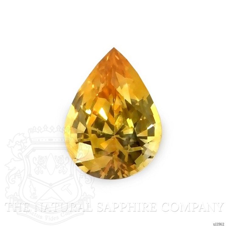 0.86 Ct. Orangish Yellow Sapphire from Ceylon (Sri Lanka)
