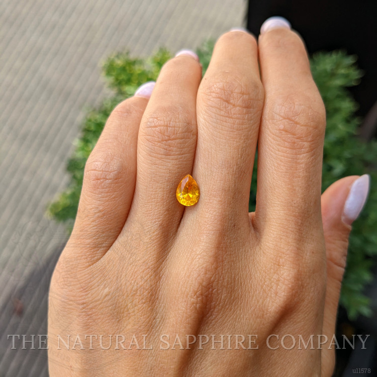 1.40 Ct. Orangish Yellow Sapphire from Ceylon (Sri Lanka)