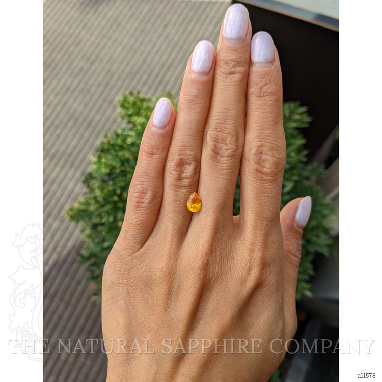 1.40 Ct. Orangish Yellow Sapphire from Ceylon (Sri Lanka)