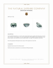 1.12 Ct. Bluish Green Sapphire from Montana Appraisal