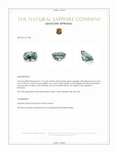 1.12 Ct. Bluish Green Sapphire from Montana Appraisal