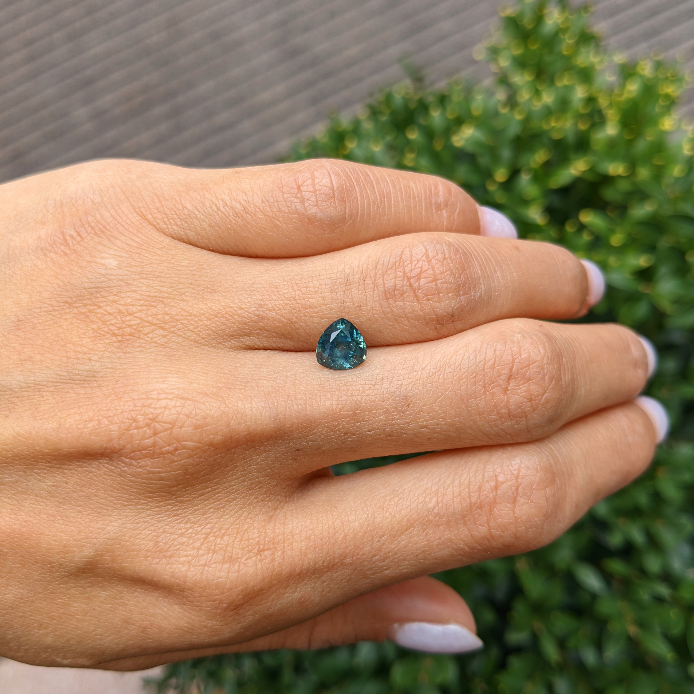 Loose Bluish Green Sapphire - Trillion 1.65 Ct. - #U11810 | The