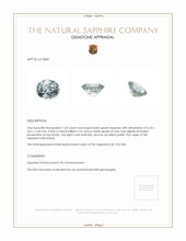 1.02 Ct. Bluish Green Sapphire from Montana Appraisal