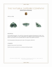 1.20 Ct. Green Sapphire from Montana Appraisal