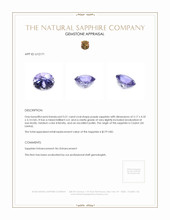 0.51 Ct. Purple Sapphire from Ceylon (Sri Lanka) Appraisal