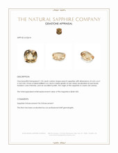 1.35 Ct. Peach Sapphire from Ceylon (Sri Lanka) Appraisal