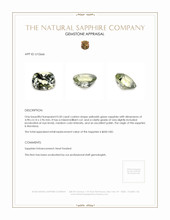 0.50 Ct. Yellowish Green Sapphire from Montana Appraisal