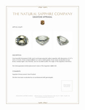 0.88 Ct. Greenish Yellow Sapphire from Montana Appraisal
