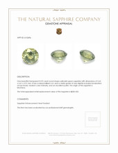 0.92 Ct. Yellowish Green Sapphire from Montana Appraisal