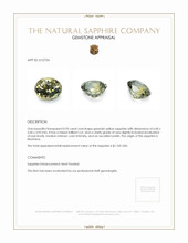0.95 Ct. Greenish Yellow Sapphire from Montana Appraisal