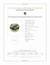 0.95 Ct. Greenish Yellow Sapphire from Montana Scan Report