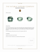 0.97 Ct. Bluish Green Sapphire from Montana Appraisal