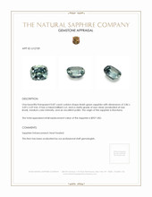0.87 Ct. Bluish Green Sapphire from Montana Appraisal