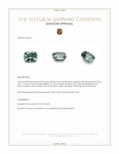 0.87 Ct. Bluish Green Sapphire from Montana Appraisal