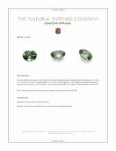 0.88 Ct. Yellowish Green Sapphire from Montana Appraisal