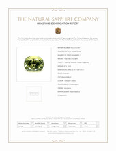 0.83 Ct. Yellowish Green Sapphire from Montana Scan Report