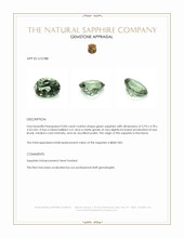 0.84 Ct. Green Sapphire from Montana Appraisal
