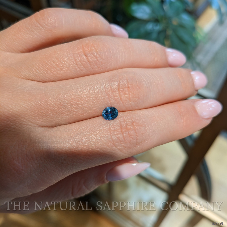 0.65 Ct. Greenish Blue Sapphire from Montana