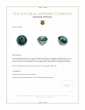 0.91 Ct. Bluish Green Sapphire from Montana Appraisal