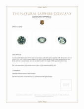0.90 Ct. Yellowish Green Sapphire from Montana Appraisal