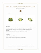 0.77 Ct. Yellowish Green Sapphire from Montana Appraisal
