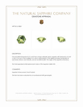 0.76 Ct. Yellowish Green Sapphire from Montana Appraisal