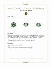 0.64 Ct. Green Sapphire from Montana Appraisal