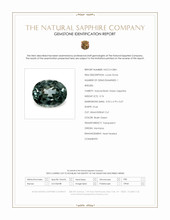 0.76 Ct. Bluish Green Sapphire from Montana Scan Report