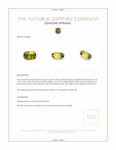 0.64 Ct. Yellowish Green Sapphire from Montana Appraisal