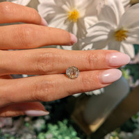 2.25 Ct. Peach Sapphire from Ceylon (Sri Lanka) Life Style