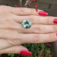 11.33 Ct. Green Sapphire from East Africa Life Style